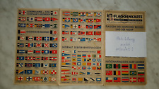 alte HT Flaggenkarte Länder und Reedereien, 2. WK um 1940, Flaggen Schiffahrt