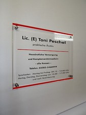 Praxisschild  Acrylschild