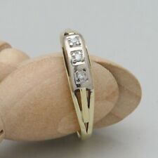 Vintage Ring Gold Damen mit ca. 0,06ct Diamant in 585/14K Gelbgold Gr. 60