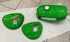 Simson Tankset saftgrün Neu mit Wirbel Enduro S51 S70 Tank Seitendeckel Rahmen 