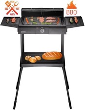 2in1 BBQ Elektrogrill Standgrill Barbeque Tischgrill Grill Elektrischer Grill