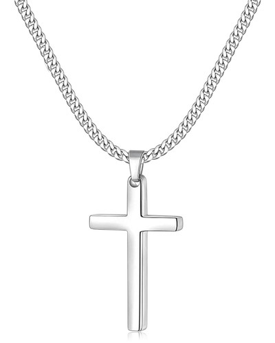 Herren kreuzkette edelstahl - herren, kreuzkette,
