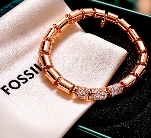Fossil damen armband rosé - fossil,