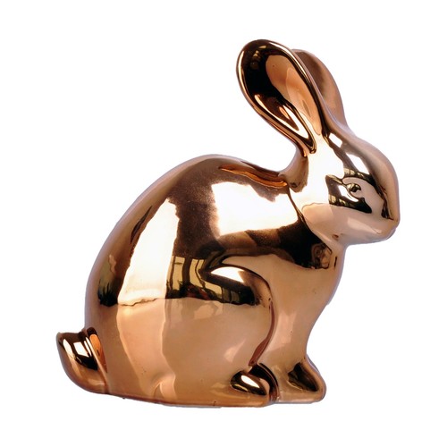 Osterhase aus porzellan bronze - aus,