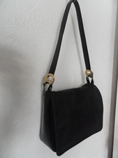 Aigner schwarze Schultertasche mit Spiegel-Etui Logo L:28cm H:21cm