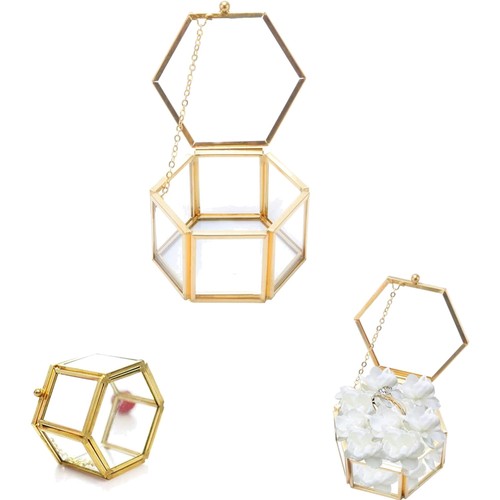 Schmuckschatulle glas gold - schmuckschatulle,