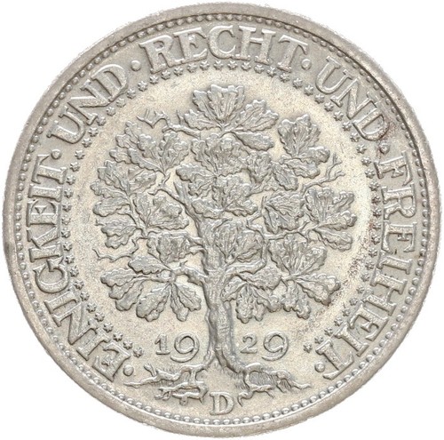Weimarer republik reichsmark - weimarer, 5
