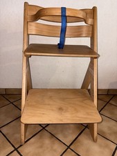 Hochstuhl Bügel Gurt Schrittgurt natur Baby Kleinkind Holz mitwachsend