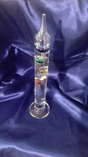 Galileo Thermometer Glas  Bunt Größe 28cm 5 farbige Kugeln Neuwertig