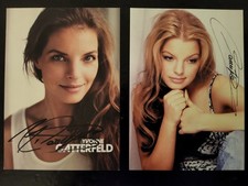 2 Original Yvonne Catterfeld Autogramme + 1 Foto von der Sängerin