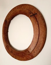 Rahmen Bilderrahmen Spiegelrahmen Rund Vintage Antik DYI Strukturholz Fenster 
