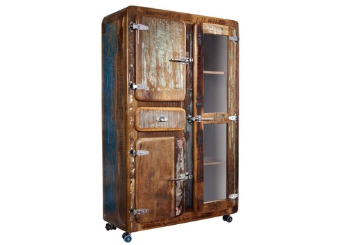 Vintage vitrine massiv - vitrine,