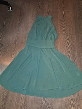 Kleid Damen Grün M/L 30/42 grün knielang A-Linie ärmellos tailliert Freizeit