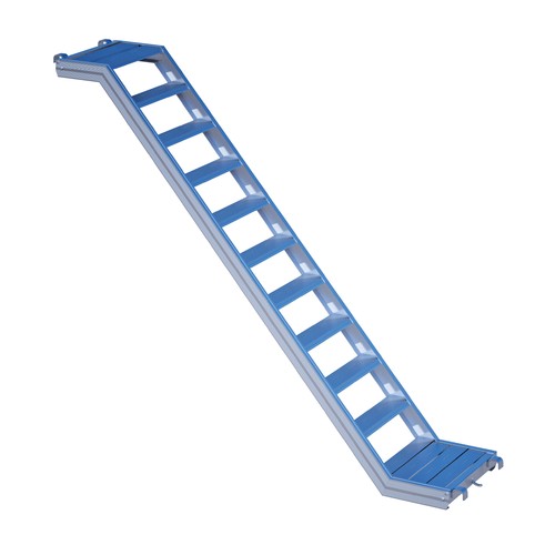Alu treppe mit podest - m,