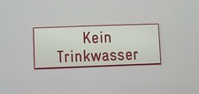 Kunststoff Hinweisschild "Kein