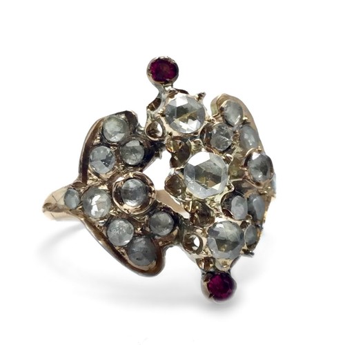 Antik diamant rosen gold ring - rosen,