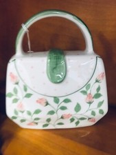 Ceramic PURSE with Flowers