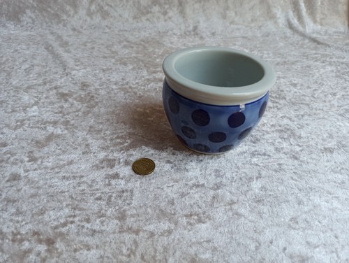 Topf porzellan blau - topf,