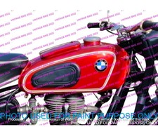 BMW R26 1956-60 R27 1960-1966 ROT STAHL GAS KRAFTSTOFF BENZINTANK / KOMPATIBE...