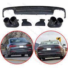 Audi A6 S6 C8 S-Line Heckstoßstangen Diffuser mit Auspuffspitzen