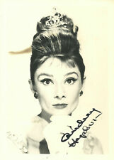 AUDREY HEPBURN Original Autogramm signierte Postkarte Frühstück bei Tiffany 1961