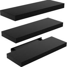 Wandregal schwarz Set 3 Stück