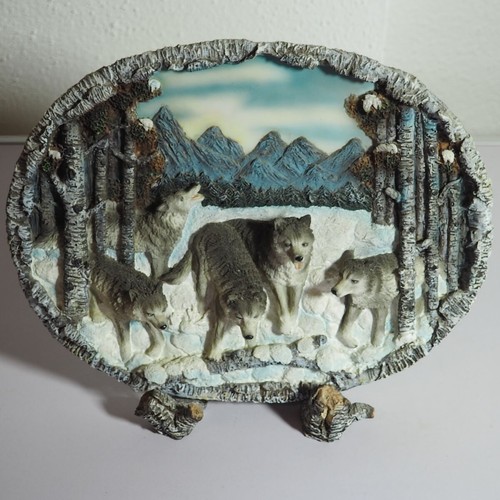 Wolf bild relief wandbild - wolf,