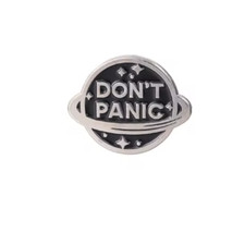 "Don't Panic" Anstecker | Saturn Pin |Silber| Perfektes Accessoire & Geschenk