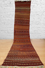 340x77 cm antik orient Nomaden beloch kelim Afghan bauern kilim Rarität 19/PK11