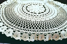 Vintage runde gehäkelte