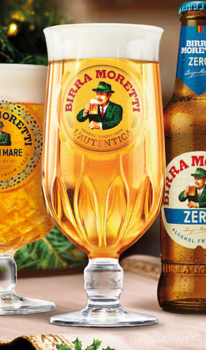Set birra moretti pint - 2, x