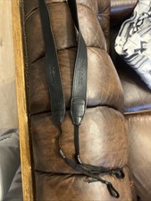 Minolta Dimage Kameragurt Tragegurt Leder schmal in Schwarz universal