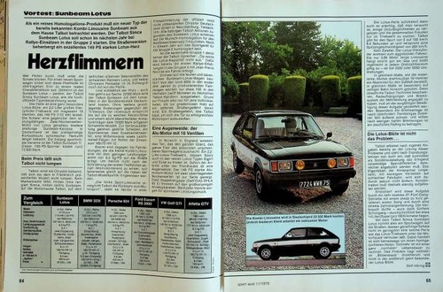 Sport auto 1979 talbot - sport,