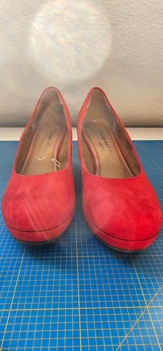 Rote pumps mit keilabsatz - rote,