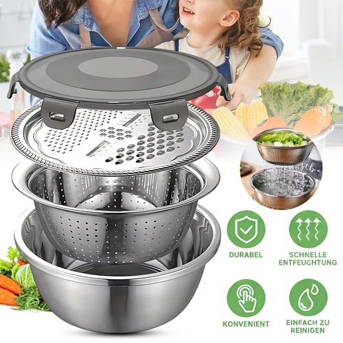 Edelstahl salatschüssel stk - salatschüssel, 4
