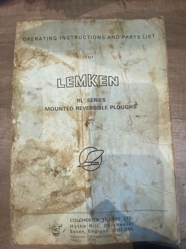 Lemken betriebsanleitung und - betriebsanleitung,