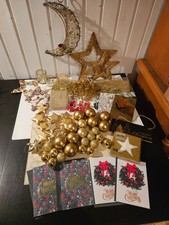 Deko Paket- Weihnachten - Gold, Kugeln,  Sterne, Karten, Teelichtgläser u.v.m