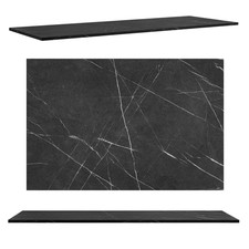 Waschtischplatte Badezimmerschrank Waschtischunterschrank Platte Marmor Schwarz