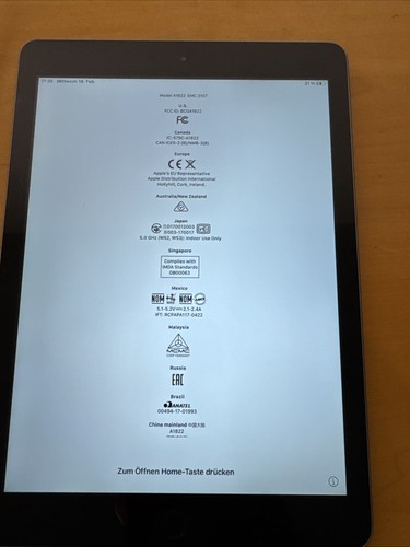 Apple ipad gen - gen., a1822
