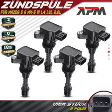4x Zündspule Zündmodul für Mazda 5 CR19 CW 6 GG GH GY MX-5 III NC L4 1.8L 2.0L