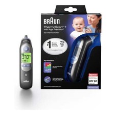 Braun ThermoScan 7 schwarz Ohrthermometer mit Age Precision Schwarz