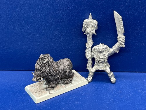 Ork schamane auf wildschwein - ork,