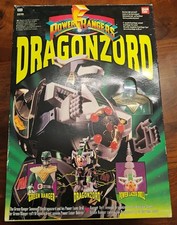 Mighty Morphin Power Rangers Deluxe Dragonzord Figur 1993 Green Ranger in Box