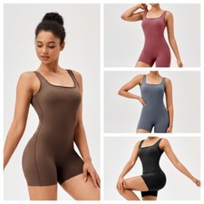 Damen Ärmellos Enge Jumpsuit