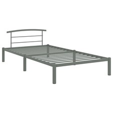 Bettgestell Grau Metall 90x200
