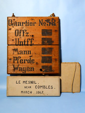 1917 WW1 German TRENCH Sign Le