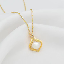 Damen Halskette Gold Silber 18