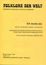 Ich danke dir (La Golondrina), Reimund Hess, für gemischten Chor, Klavier, Instr