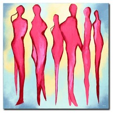 ORIGINAL Acryl Bild Gemälde Frau Abstrakt Malerei Mann Moderne Kunst HANDGEMALT