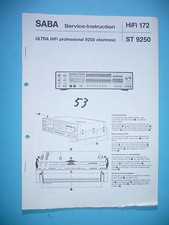 Service-Manual-Anleitung für Saba Ultra HiFi professional 9250 ,ORIGINAL!